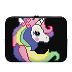 8-Bit Pixel Unicorn Print Laptop Sleeve