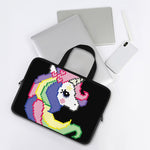 8-Bit Pixel Unicorn Print Laptop Sleeve With Handle