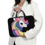 8-Bit Pixel Unicorn Print Laptop Sleeve With Handle