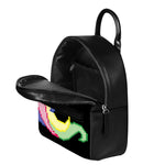 8-Bit Pixel Unicorn Print Leather Backpack