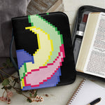 8-Bit Pixel Unicorn Print Leather Bible Cover
