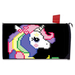 8-Bit Pixel Unicorn Print Mailbox Cover