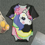 8-Bit Pixel Unicorn Print Men's Bodysuit