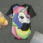 8-Bit Pixel Unicorn Print Men's Bodysuit