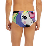 8-Bit Pixel Unicorn Print Men's Briefs