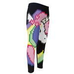 8-Bit Pixel Unicorn Print Men's Compression Pants