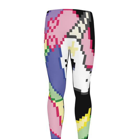 8-Bit Pixel Unicorn Print Men's leggings