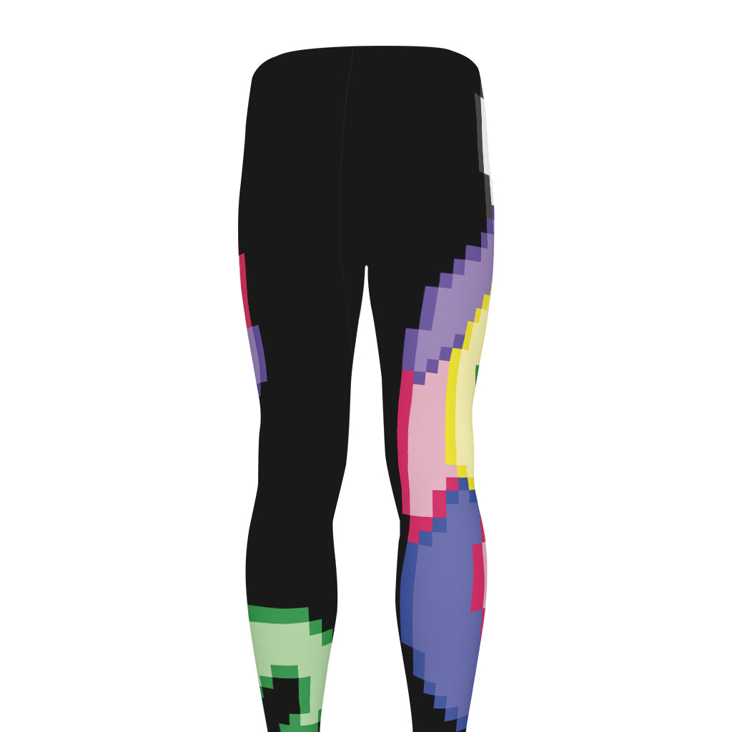 8-Bit Pixel Unicorn Print Men's leggings