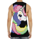 8-Bit Pixel Unicorn Print Men's Muscle Tank Top