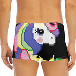 8-Bit Pixel Unicorn Print Men's Short Boxer Briefs