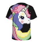 8-Bit Pixel Unicorn Print Men's Sports T-Shirt