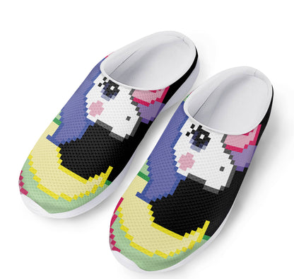 8-Bit Pixel Unicorn Print Mesh Casual Shoes