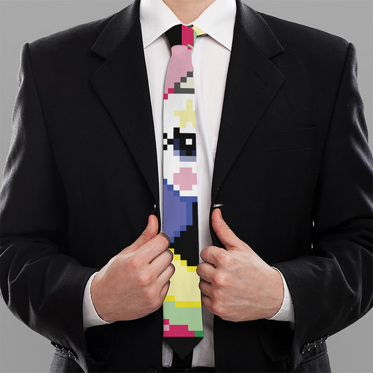8-Bit Pixel Unicorn Print Necktie