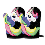 8-Bit Pixel Unicorn Print Oven Mitts