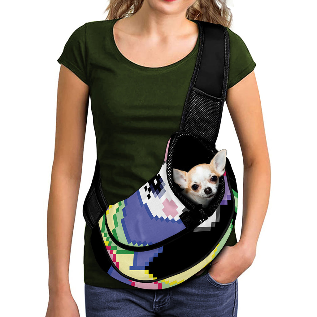 8-Bit Pixel Unicorn Print Pet Sling Carrier
