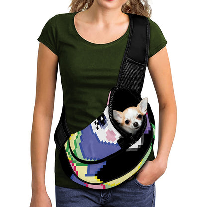 8-Bit Pixel Unicorn Print Pet Sling Carrier