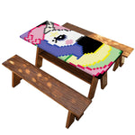 8-Bit Pixel Unicorn Print Picnic Table Cover