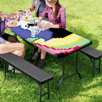 8-Bit Pixel Unicorn Print Picnic Table Cover