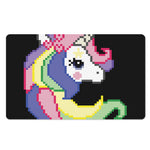 8-Bit Pixel Unicorn Print Polyester Doormat