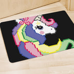 8-Bit Pixel Unicorn Print Polyester Doormat