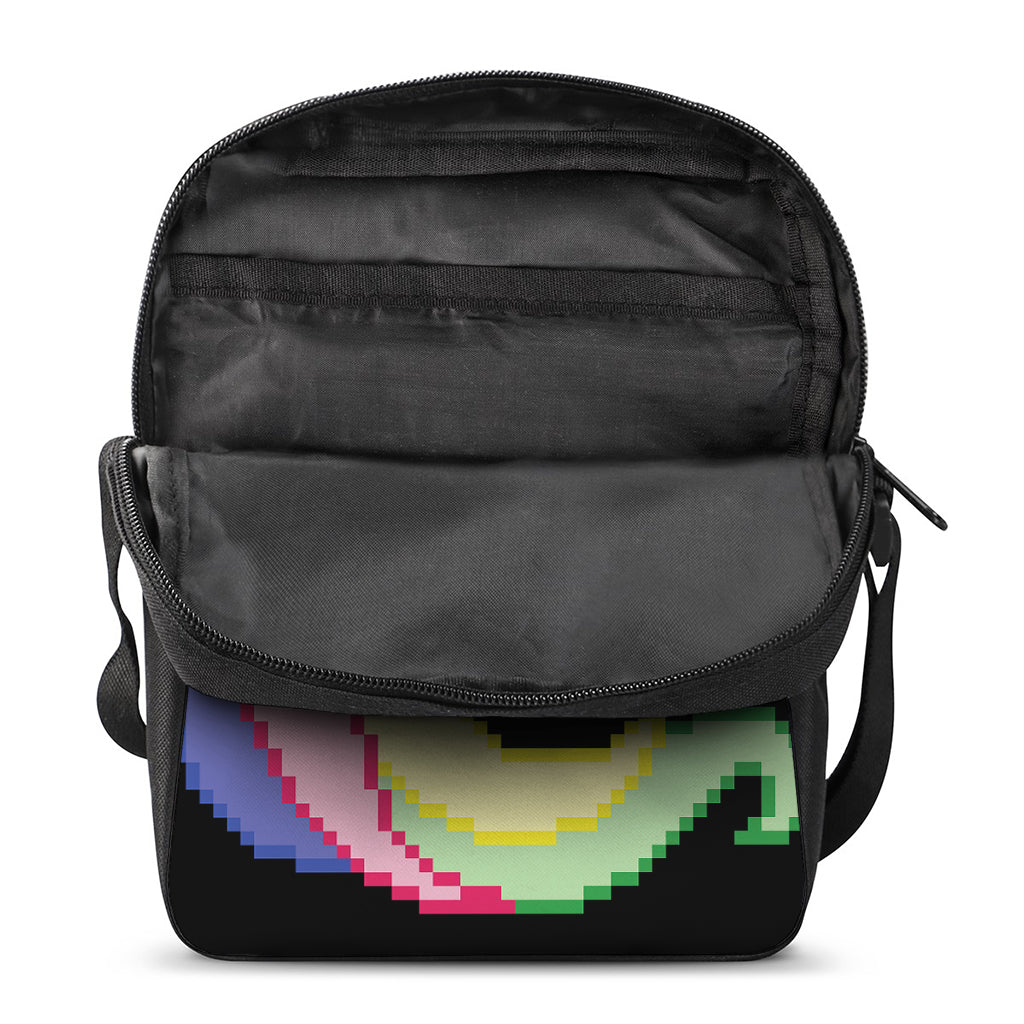 8-Bit Pixel Unicorn Print Rectangular Crossbody Bag