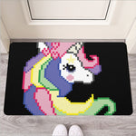 8-Bit Pixel Unicorn Print Rubber Doormat