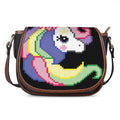 8-Bit Pixel Unicorn Print Saddle Bag