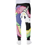 8-Bit Pixel Unicorn Print Scuba Joggers