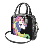 8-Bit Pixel Unicorn Print Shoulder Handbag