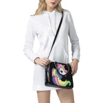 8-Bit Pixel Unicorn Print Shoulder Handbag