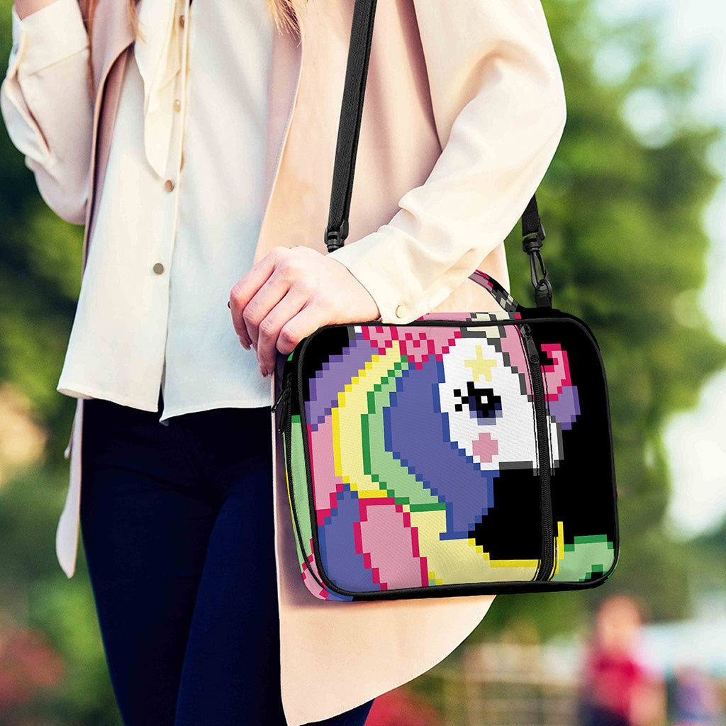 8-Bit Pixel Unicorn Print Shoulder Strap Bible Bag
