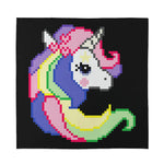 8-Bit Pixel Unicorn Print Silk Bandana