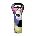 8-Bit Pixel Unicorn Print Single Neoprene Wine Tote
