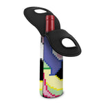 8-Bit Pixel Unicorn Print Single Neoprene Wine Tote