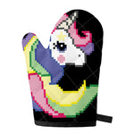 8-Bit Pixel Unicorn Print Single Oven Mitt