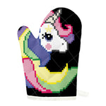 8-Bit Pixel Unicorn Print Single Oven Mitt