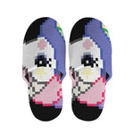 8-Bit Pixel Unicorn Print Slippers