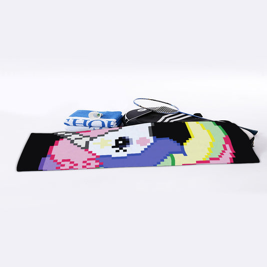 8-Bit Pixel Unicorn Print Sports Towel