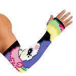 8-Bit Pixel Unicorn Print Sun Protection Arm Sleeves