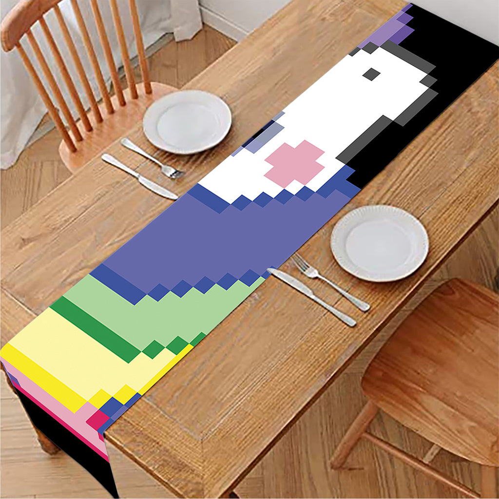 8-Bit Pixel Unicorn Print Table Runner
