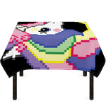 8-Bit Pixel Unicorn Print Tablecloth