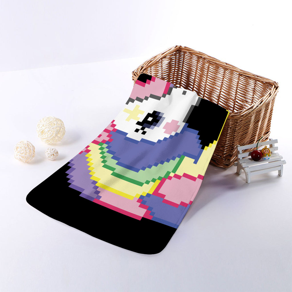 8-Bit Pixel Unicorn Print Towel