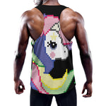 8-Bit Pixel Unicorn Print Training Tank Top