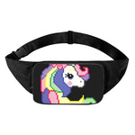 8-Bit Pixel Unicorn Print Waist Bag
