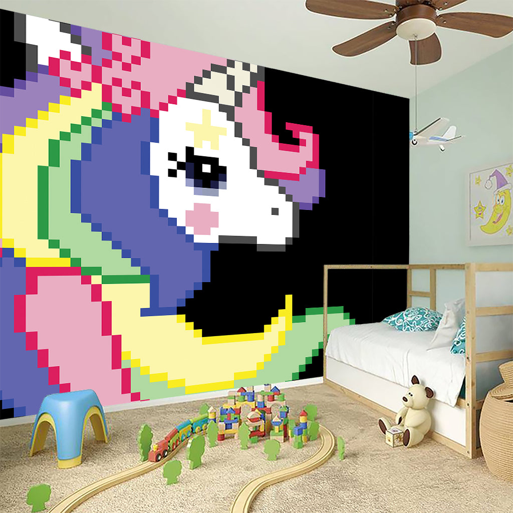 8-Bit Pixel Unicorn Print Wall Sticker