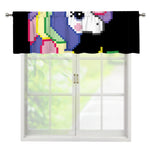 8-Bit Pixel Unicorn Print Window Valance