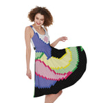 8-Bit Pixel Unicorn Print Women's Sleeveless Dress