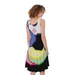 8-Bit Pixel Unicorn Print Women's Sleeveless Dress