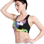 8-Bit Pixel Unicorn Print Women's Sports Bra