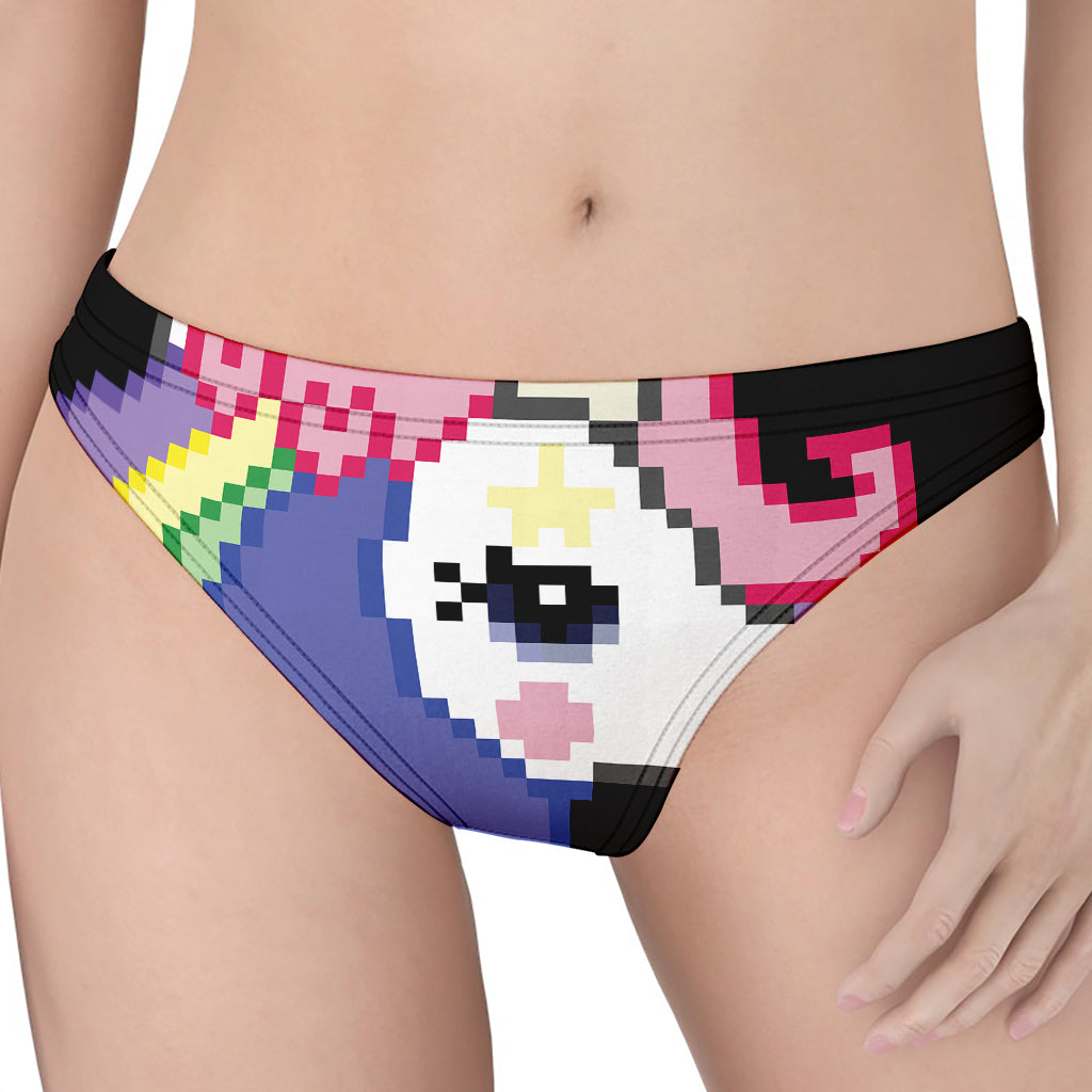8-Bit Pixel Unicorn Print Women's Thong